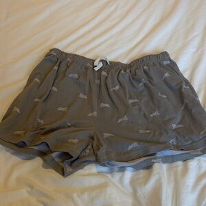 Women's Gray Pajama Shorts
